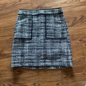 Loft 0 petite pencil skirt tweed multi color like new